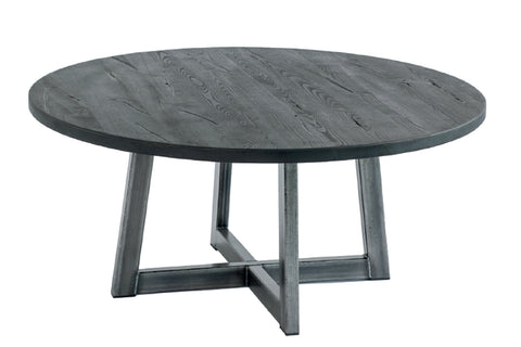Designer Ash - Ancona Range Round Coffee Table - 3cm thick - Stee lLeg