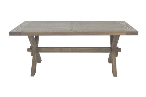 Coffee table shown with framed top