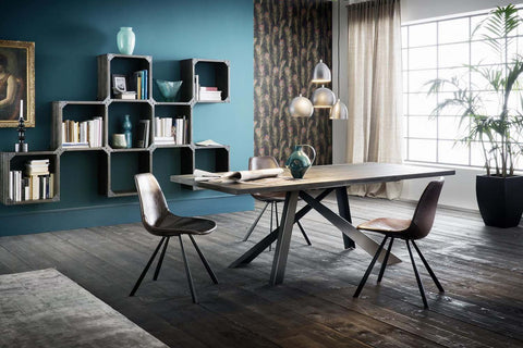 Designer Bassano Oak - Spider Range Rectangular Dining table - 4cm thick smooth table - optional extensions - sizes from 180cm - 400cm