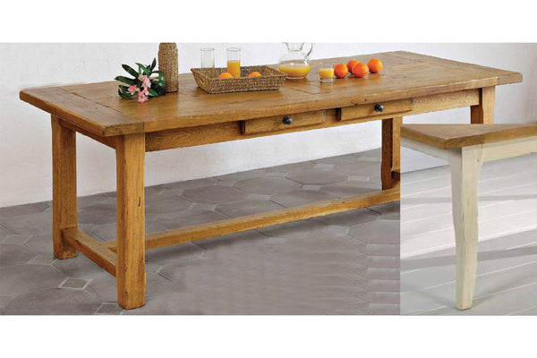Farmhouse table with leaf and chairs cheap