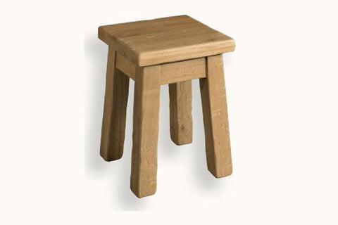 French Mountain Oak - Dining Stool - low and rustic