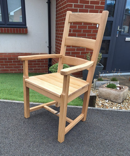 French Country Oak -  Dining Carver Chair - upholstered version available