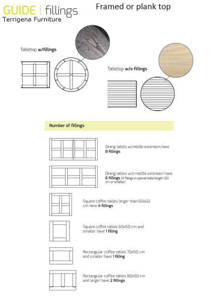 Designer Ash - Ancona Range Coffee Table - 4cm thick -  X Leg