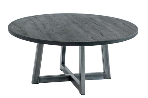 Designer Ash - Ancona Range Round Coffee Table - 3cm thick -  Stee lLeg