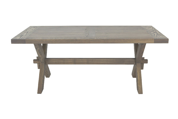 Coffee table shown with framed top