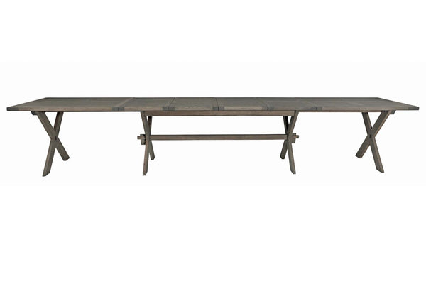 Designer Ash - Ancona Range Dining table 4cm thick extending from 180cm up to 500cm long - with X Leg - central extensions