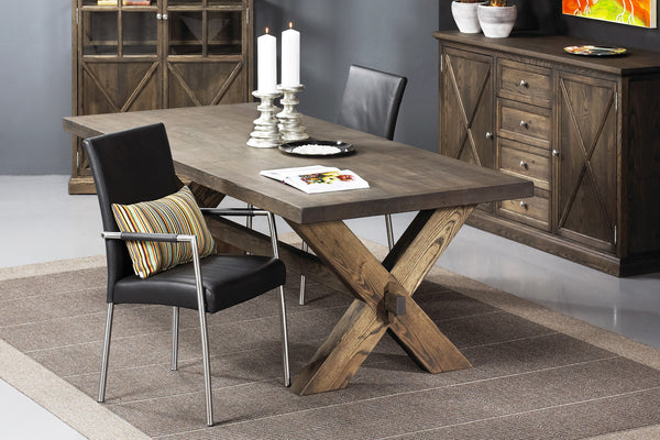 Ancona  Ash Dining Table 6cm thick plank top