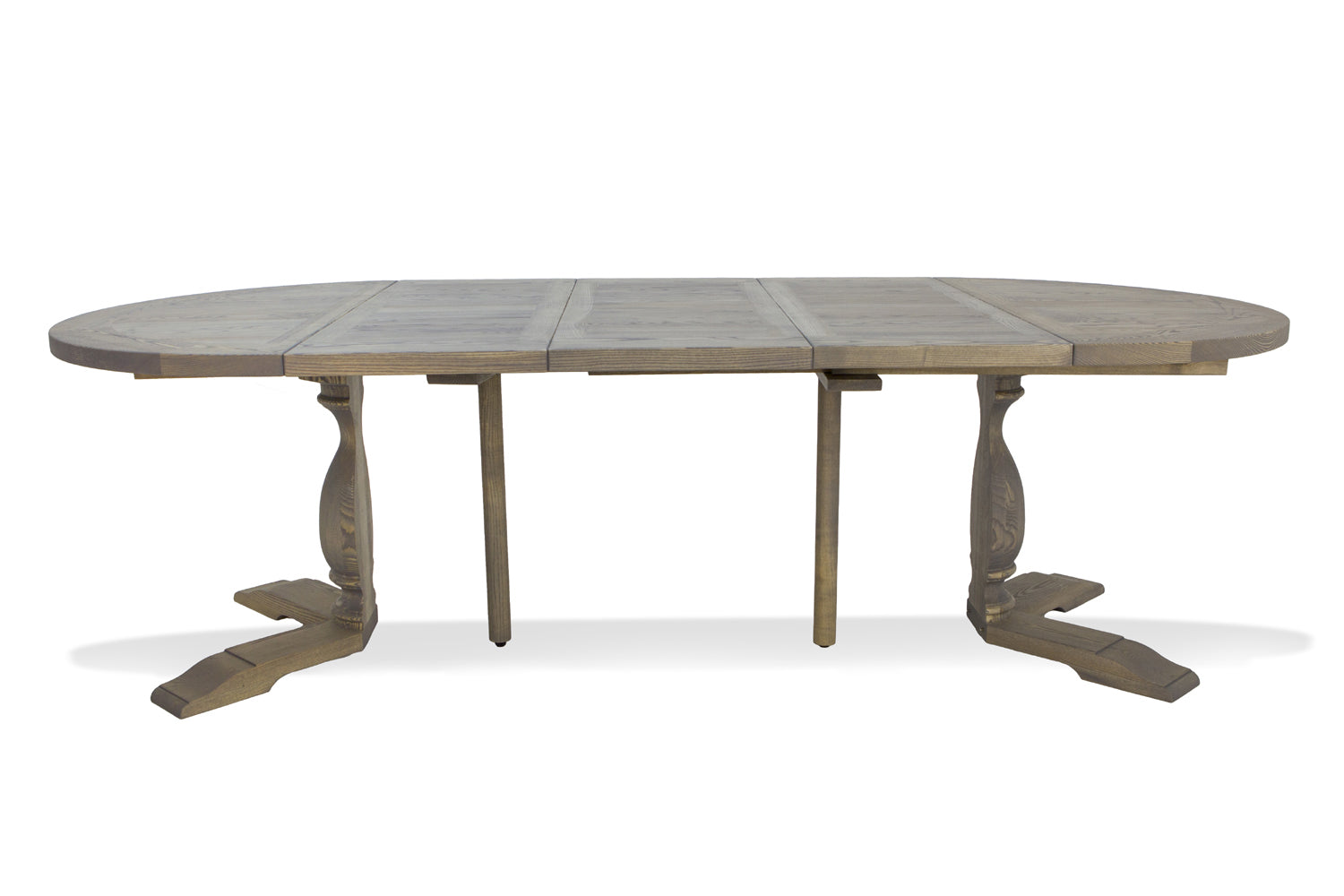 Designer Ash - Ancona Range Round Dining table 120cm - 160cm diameter - 4cm  thick top with central ash pedestal leg