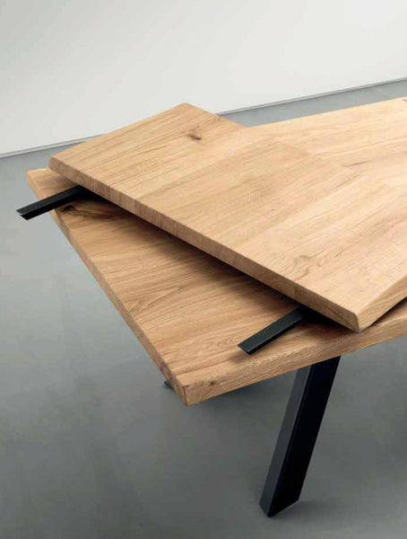 Designer Bassano Oak - Spider Range Rectangular Dining table - 4cm thick smooth table - optional extensions - sizes from 180cm - 400cm