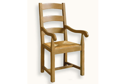 French Mountain Oak - Dining Carver Chair - ladderback