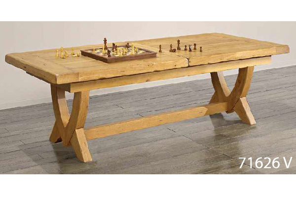 Extending French Mountain Oak Monastery Table - V leg