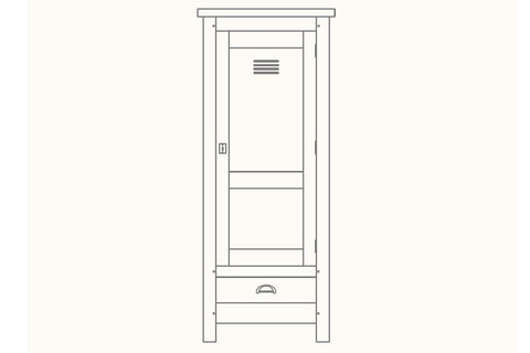 French Mountain Oak - Alpine Range Cabinet - narrow and tall