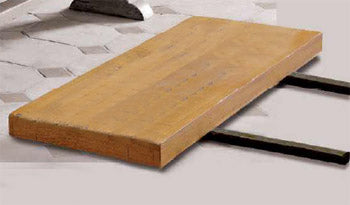 End Extending French Mountain Oak 5.5cm thick Plank Top Monastery Table - Beam leg