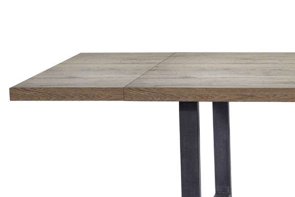 Designer Oak - Stone Range Dining table - 6cm thick - Industrial Leg - optional extensions