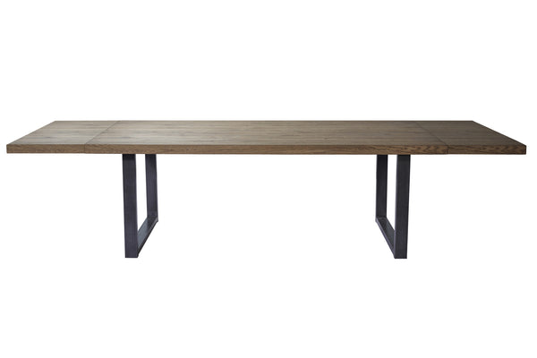 Designer Oak - Stone Range Dining table - 6cm thick - Industrial Leg - optional extensions