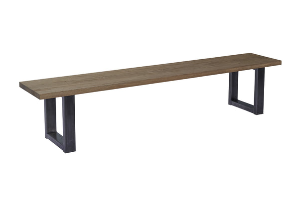 Designer Oak - Stone Range Seating - Dining Bench - 4cm thick - Industrial  U Leg