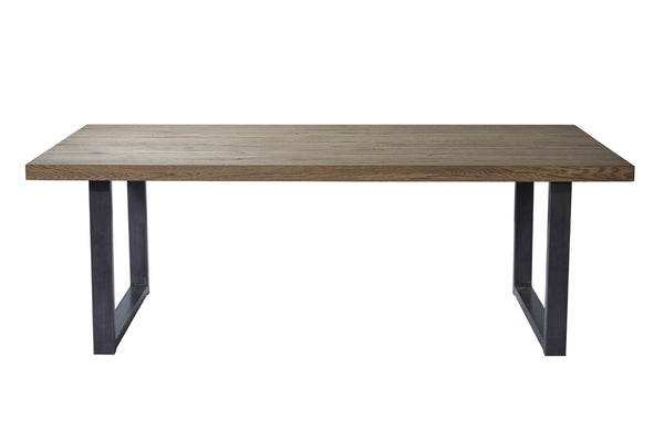Designer Oak - Stone Range Dining table - 6cm thick - Industrial Leg - optional extensions