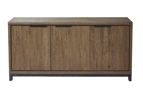 Designer Oak Stone Range Sideboard - 3 door