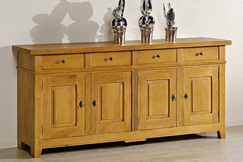 French Mountain Oak - Villages Range sideboard 4 door