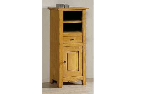 French Mountain Oak - Villages Range Bookcase - low with cupboard